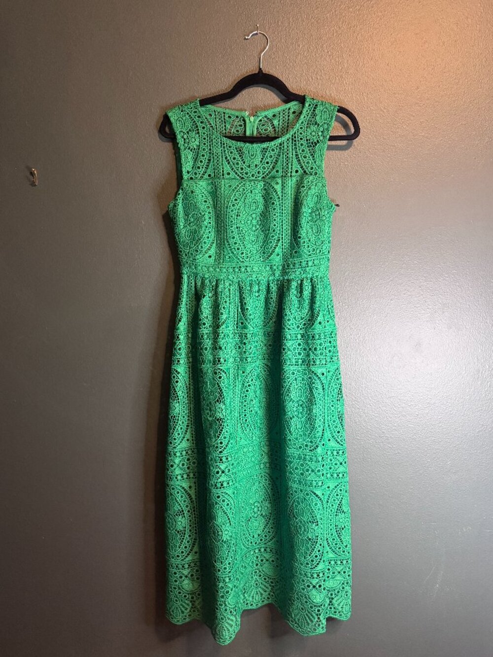 Kensie Sleeveless Floral Lace Fit & Flare Midi Dress - Picture 2 of 5